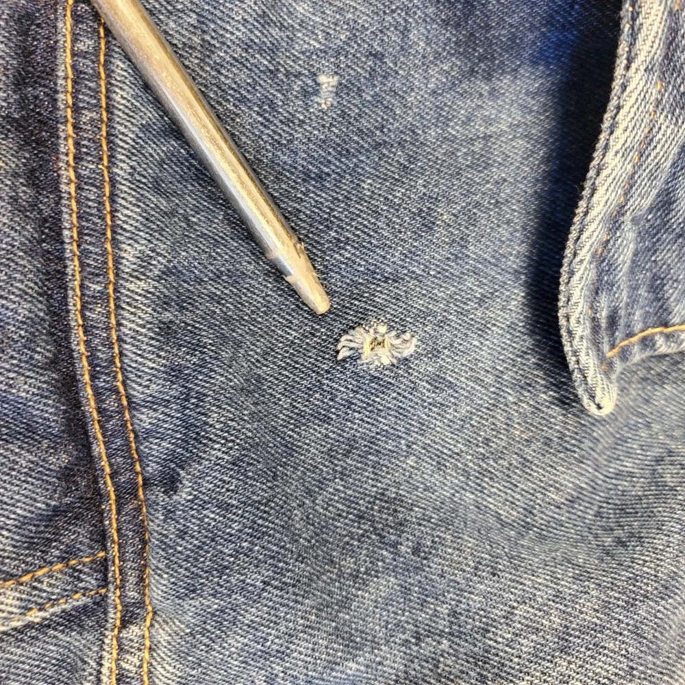 Wrangler Hero Mens Blue Denim Trucker Jacket Medium Wash Large RN15101